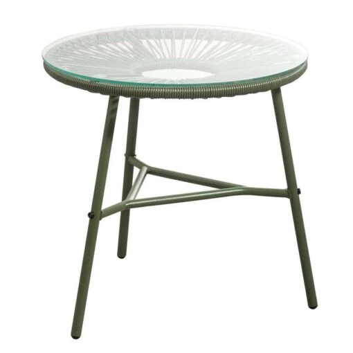 Bijzettafel Formentera - Olijfgroen - 50xØ50 Cm -Tuinstoelen Verkoop 50155167 0300