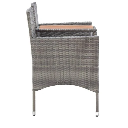 VidaXL Tuinbank 2-zits Met Tafeltje 143 Cm Poly Rattan Grijs -Tuinstoelen Verkoop 5a8c3c3783874244ae3c238ccc77034c