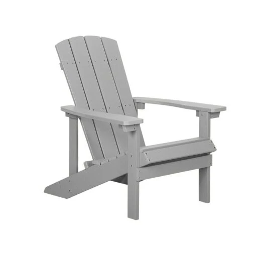 Beliani Tuinstoel ADIRONDACK - Grijs Kunsthout -Tuinstoelen Verkoop 6cf0a11ac6464245bda7befa4bfc4d82