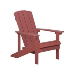 Beliani Tuinstoel ADIRONDACK - Rood Kunsthout -Tuinstoelen Verkoop 6d01865fb12c4aeb994d15b3cbe6ef71