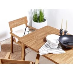 Beliani Eettafel FORNELLI - Lichte Houtkleur Acaciahout -Tuinstoelen Verkoop 929337dee4404bacaae73b520e7c5732