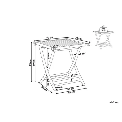 Beliani Salontafel MOLISE - Lichte Houtkleur Bamboehout -Tuinstoelen Verkoop 9fa44902425246cbb3ce3cdef109a703