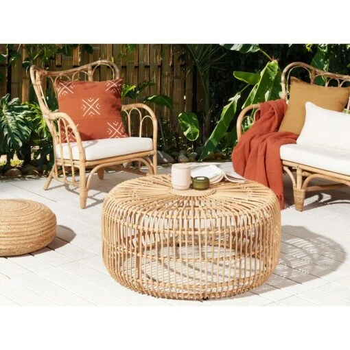 Beliani Salontafel RANDAZZO - Beige Rotan -Tuinstoelen Verkoop ba166aac46ec41898003f972eaa07687