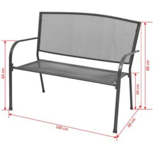 VidaXL Tuinbank 108 Cm Staal En Mesh Antraciet -Tuinstoelen Verkoop cc8b62d0f65f4658a1314e617bf8eddd