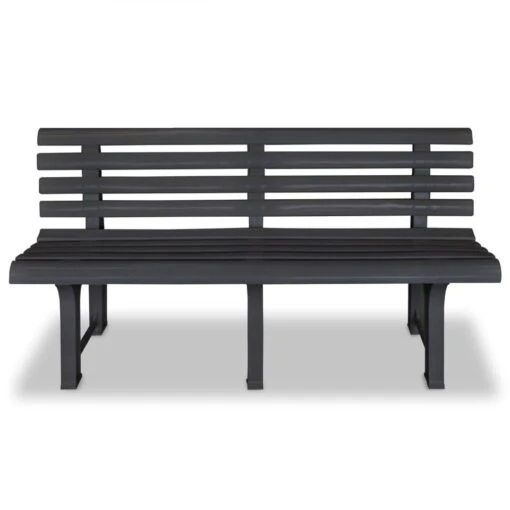 VidaXL Tuinbank 145,5 Cm Kunststof Antraciet -Tuinstoelen Verkoop e9280b1f1ab942e8a03843a2e09fbe7a