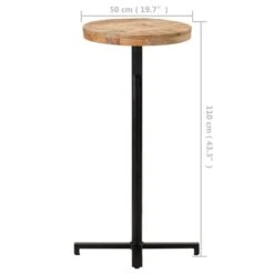 VidaXL Bartafel Rond Ø50x110 Cm Ruw Mangohout -Tuinstoelen Verkoop f5d323eaf65c4ea5817bf02097e02766