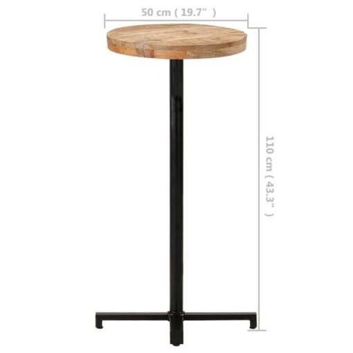 VidaXL Bartafel Rond Ø50x110 Cm Ruw Mangohout -Tuinstoelen Verkoop f5d323eaf65c4ea5817bf02097e02766