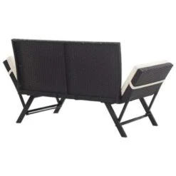 VidaXL Tuinbank Met Kussens 176 Cm Poly Rattan Zwart -Tuinstoelen Verkoop faef1c7b597c488390eb10e316127a41